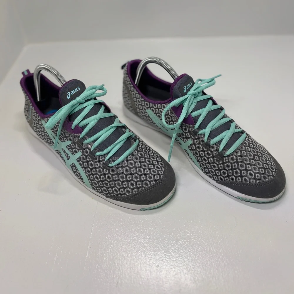 ASICS MetroLyte Women’s Size 10 Gray Teal Purple Running Sneakers Q481N Lightwei